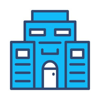 Otel, kutsal kişilerin resmi, vektör çizim Binası 