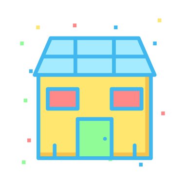 vektör çizim bina mağaza