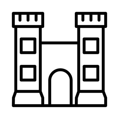 kale bastion kule vektör çizim