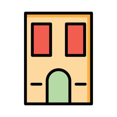 Bina, ofis, daire. Vektör çizim 