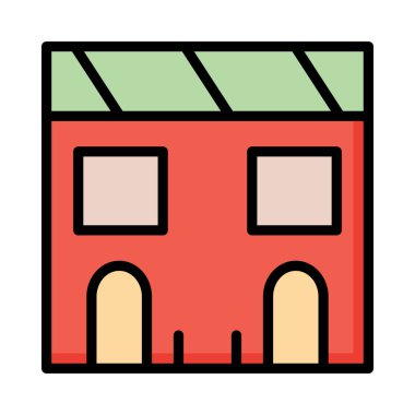 Motel ev ofis vektör çizim 