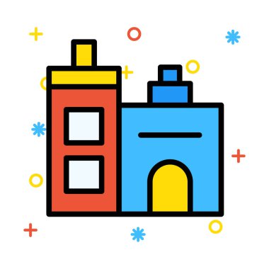 motel Apartment vektör çizim oluşturma 