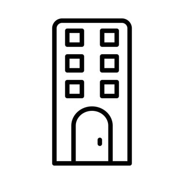 Otel, kutsal kişilerin resmi, vektör çizim Binası 