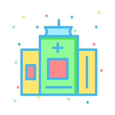 vektör çizim bina hastane Kliniği