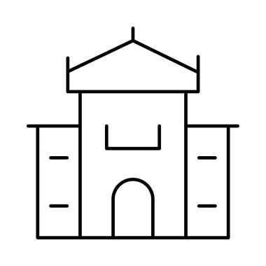 Kutsal kişilerin resmi, vektör çizim Bina mimari, 