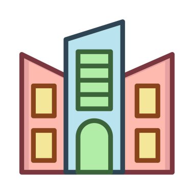 Office plaza vektör çizim oluşturma 