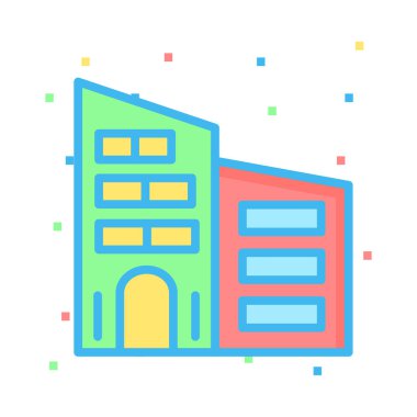 vektör çizim bina plaza tower