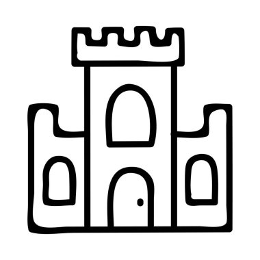 kale bastion kule vektör çizim