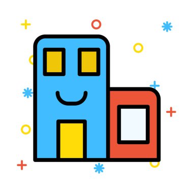 Office apartmanın vektör çizim 