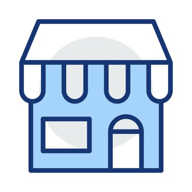 Dükkanı süper market mağaza vektör çizim 