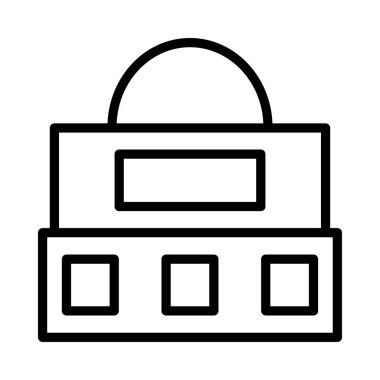 Otel, kutsal kişilerin resmi, vektör çizim Binası 