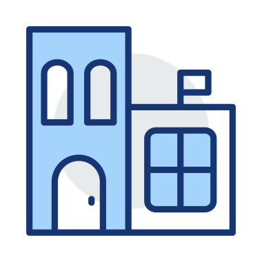 Kutsal kişilerin resmi, vektör çizim Bina mimari, 