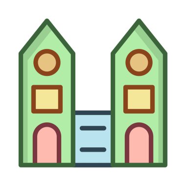 tower plaza vektör çizim oluşturma 