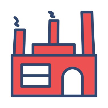 endüstriyel bina, kutsal kişilerin resmi, vektör çizim 