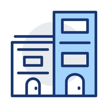 oluşturma vektör çizim apartman hostel 