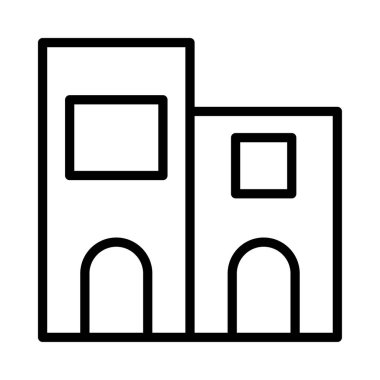 Bina cephe ev vektör çizim