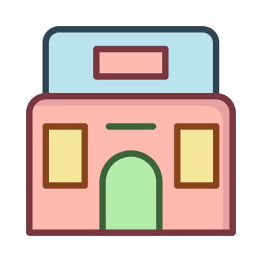 Daireli ev ev vektör çizim 