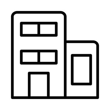 ofis ev vektör çizim Binası