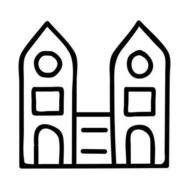 tower plaza vektör çizim oluşturma