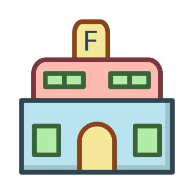 Bina, ofis, daire. Vektör çizim 