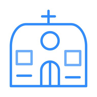 Kilise, bina simgesi. Vektör çizim 