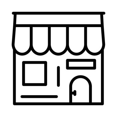 Dükkanı cephe vektör çizim depolamak