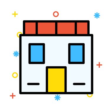 Office apartmanın vektör çizim 