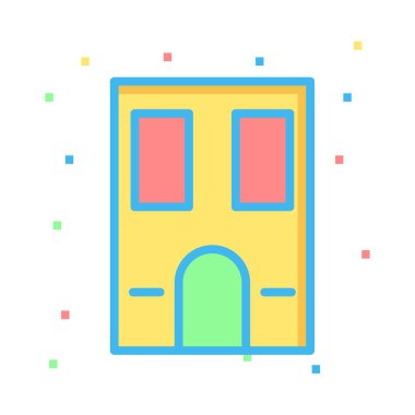 Bina, ofis, daire. Vektör çizim 