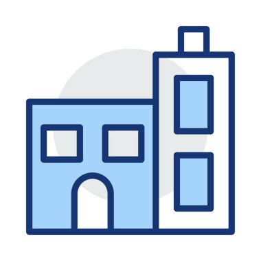 Otel, kutsal kişilerin resmi, vektör çizim Binası 