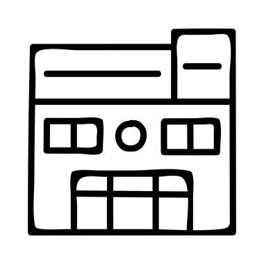 Otel, kutsal kişilerin resmi, vektör çizim Binası 