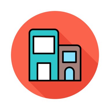 ofis ev vektör çizim Binası 