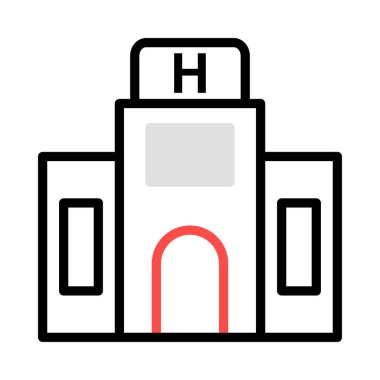 vektör çizim bina hastane Kliniği 