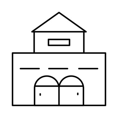 Bina, ofis, daire. Vektör çizim 