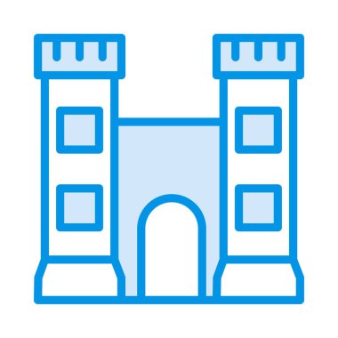 kale bastion kule vektör çizim