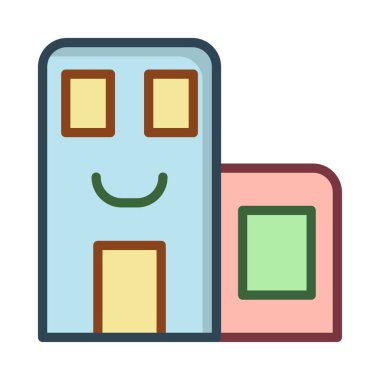 Office apartmanın vektör çizim 