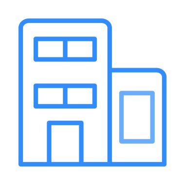 ofis ev vektör çizim Binası