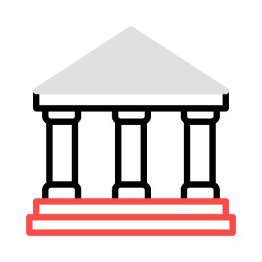 Mahkeme banka vektör çizim oluşturma 