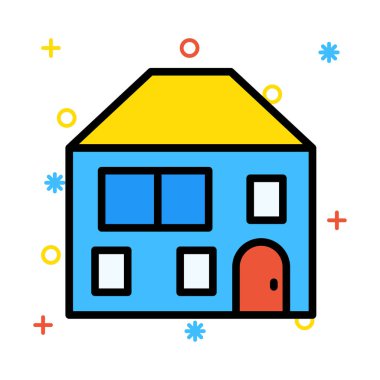 Daire ofis vektör çizim oluşturma 