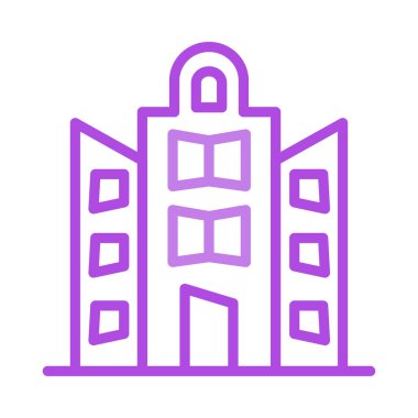 Otel, kutsal kişilerin resmi, vektör çizim Binası 