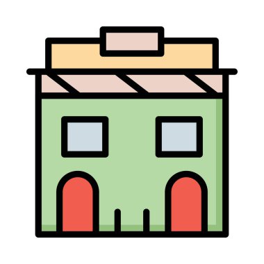 ofis yerleşim vektör çizim depolamak 