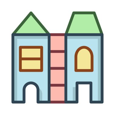 Bina, ofis, daire. Vektör çizim 