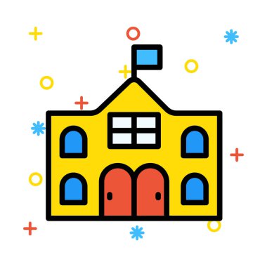 Mahkeme bayrak vektör çizim oluşturma 