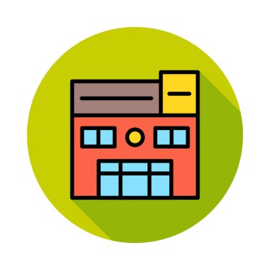 Otel, kutsal kişilerin resmi, vektör çizim Binası 