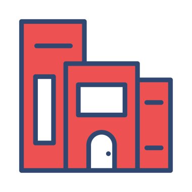 Bina, ofis, daire. Vektör çizim 