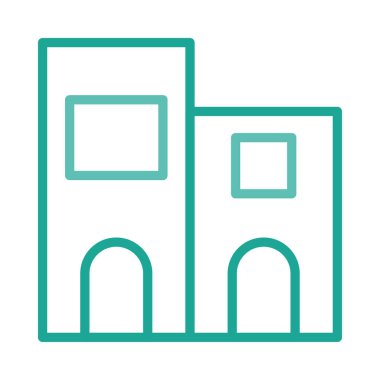 Bina cephe ev vektör çizim