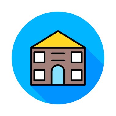 Daireli ev ev vektör çizim 