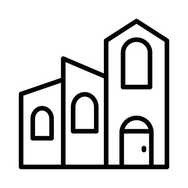 vektör çizim Apartman Bina