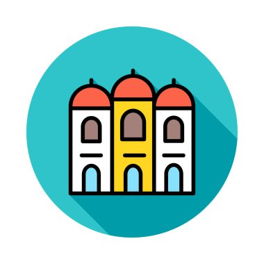 Cami bina dini vektör çizim 