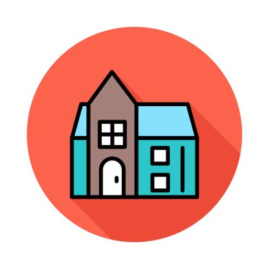 Ev, bina, ana sayfa. Vektör çizim   