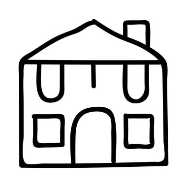 Daireli ev ev vektör çizim